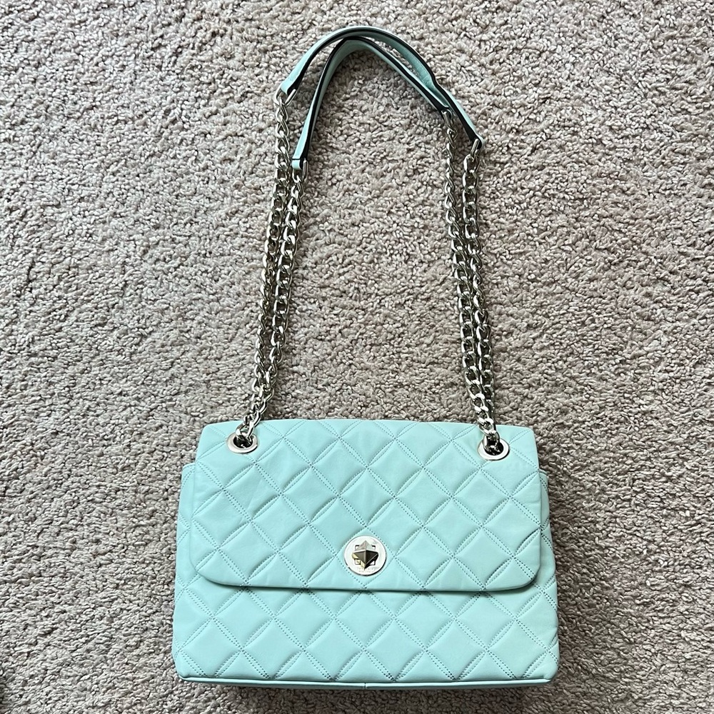 Kate Spade Natalia Quilted Leather Medium Flap Chain Shoulder Bag Crossbody